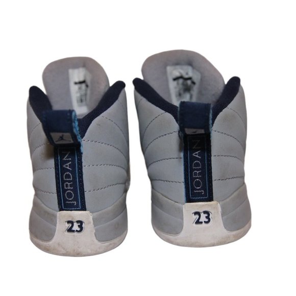 Nike Air Jordan Retro 12 Cool Grey White Sneakers Size 9C Kids Shoes - Picture 7 of 11